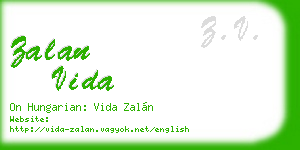 zalan vida business card