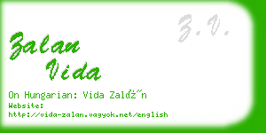 zalan vida business card
